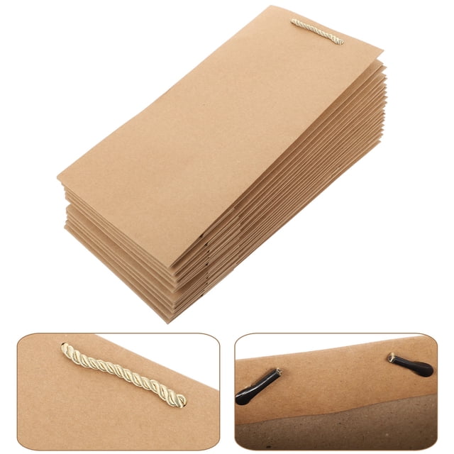 unbranded 10Ud Bolsas Portátiles Para De Vino En Papel Kraft Color Marrón Claro Para Eventos