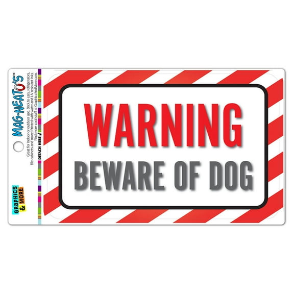 Warning Beware Of Dog MAG NEATO'S(TM) Automotive Car Refrigerator Locker Vinyl Magnet - No. 1