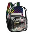 thumbnail image 2 of Iauyy Clear Backpack Heavy Duty PVC Transparent Backpack for College Workplace, The Presented Colorful Dots, 2 of 8