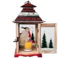 thumbnail image 6 of Northlight Snowmen Christmas Scene Rustic Wood Candle Lantern - 14.5", 6 of 9