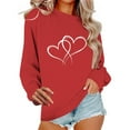 thumbnail image 2 of AuroraX Oversized Sweatshirt for Women,Graphic Red Crew Neck Long Sleeve Pullover Cotton Holiday Valentines Outfits Gift for Teen Girl, 2 of 6