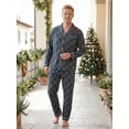 thumbnail image 4 of Family Matching Christmas Pajamas Set with Dog Green Red Plaid Button Down Long Sleeve Sleepwear, 4 of 10