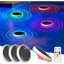 4 Pack Solar Pool Lights with Remote - Smart Dimmable & Sunset Glow