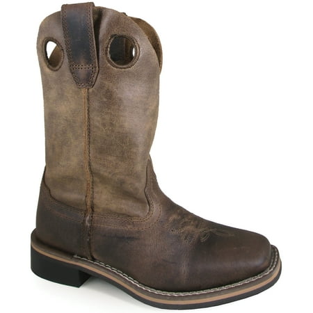 

Smoky Mountain Childrens Boys Waylon Oiled Brown Leather Cowboy Boots 10.5 R