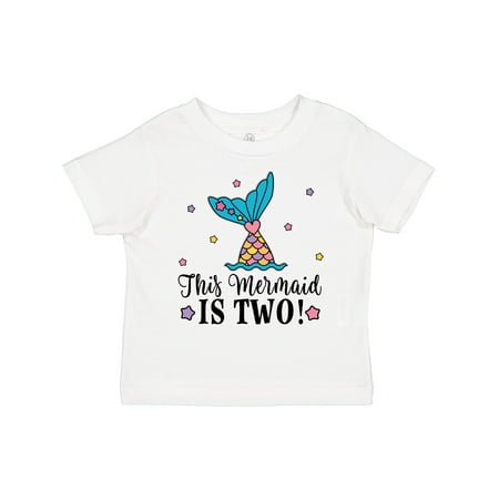 

Inktastic Mermaid 2nd Birthday 2 Year Old Gift Toddler Toddler Girl T-Shirt
