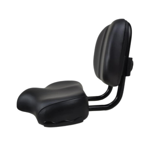Sillín de bicicleta con respaldo, asiento de bicicleta de ejercicio transpirable, sillín de bicicleta para Negro