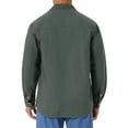 thumbnail image 3 of INSPIRAR CHIC Camisas de Trabajo Casual para Hombre de Manga Larga con Botones y Bolsillos para Pesca y Senderismo XL Gris, 3 of 6