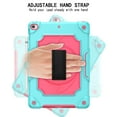 thumbnail image 3 of iPad 10.2-inch 2020/2019 Case with Soft Screen Protector, Dteck 3 in 1 Hybrid Rugged Shockproof Kickstand Case with 360 Rotating Hand Strap, Shoulder Strap for iPad 8th Gen/iPad 7th Gen, Mint/Rose, 3 of 6