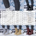 thumbnail image 6 of Rokment Mid Calf Winter Snow Boots for Women with Fleece Lined Warm Classic Casual Leather Zipper Buckles Chunky Low Heel Short Combat Riding Boots, 6 of 8