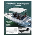 thumbnail image 2 of Boat Bimini Top 4 Bow 8'Lx(91-96")W x 54"H, Marine Grade Canopy, 2 of 9