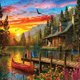 thumbnail image 1 of 5D DIY Taladro Diamante Pintura Paisaje Kit Del 30x30cm, 1 of 9