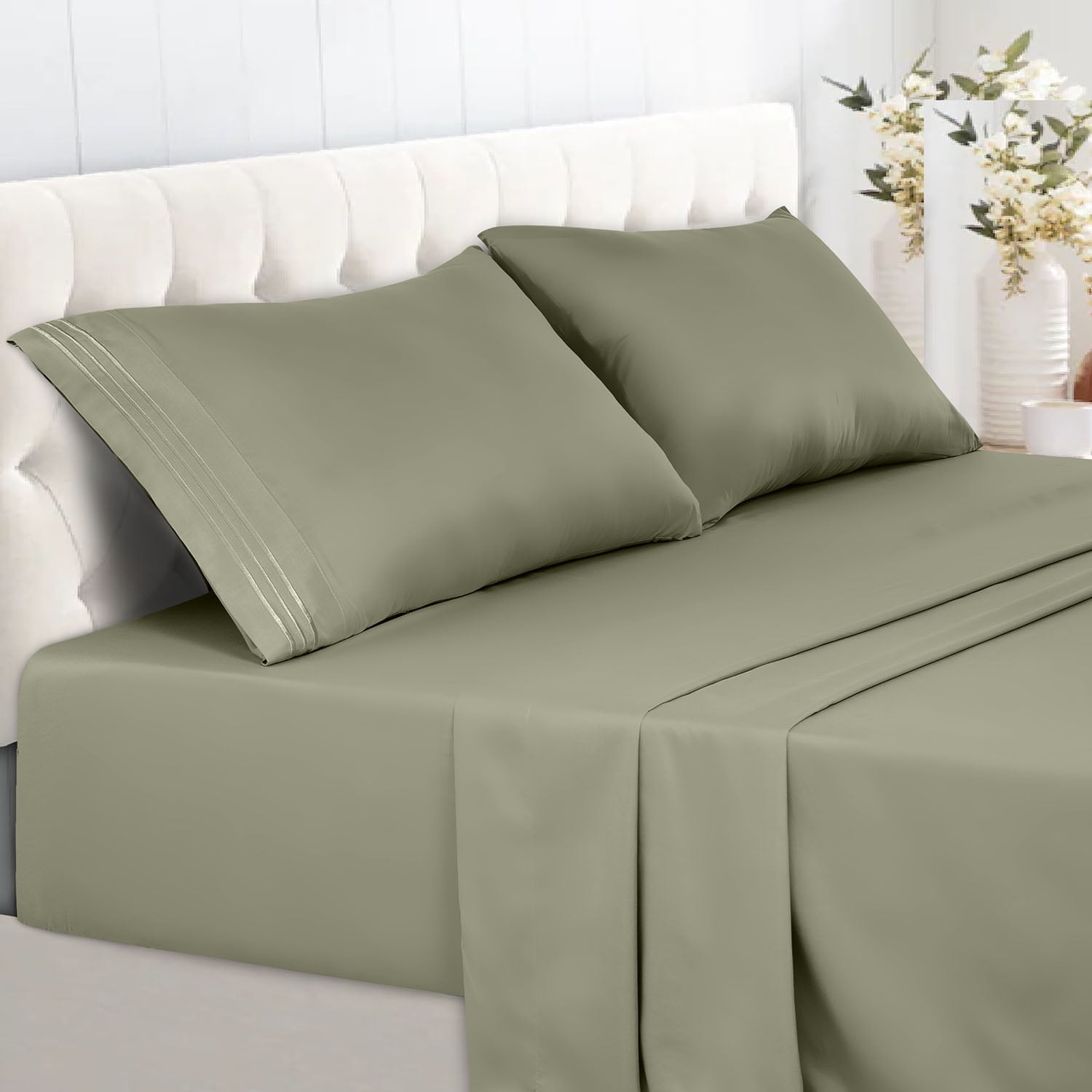 Lux Decor Collection 4 Piece Deep Pocket Bedroom Bed Sheets Set Twin