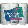 Decorator Towels Regular Roll Printed Paper Towels, 70 sheets, 6 rolls