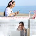 thumbnail image 5 of Auriculares Inalámbricos Bluetooth Auriculares para Niños Auriculares Plegables con Orejas de Gato con Micrófono Estéreo Auriculares Bluetooth para Niños Niña para Teléfonos PC (Rosa) JM, 5 of 5
