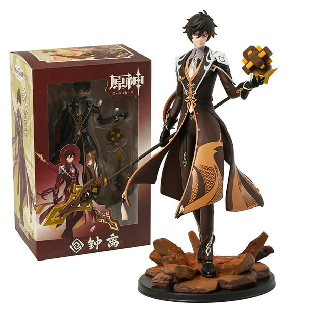 28cm Genshin Impact Morax figura coleccionable modelo muñeca figuras de juguete Brinquedos Gao Jinjia LED