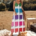 thumbnail image 3 of Shades of Pantone Colors Sleeveless Dress Women's Evening Dress Womans Clothing, 3 of 9