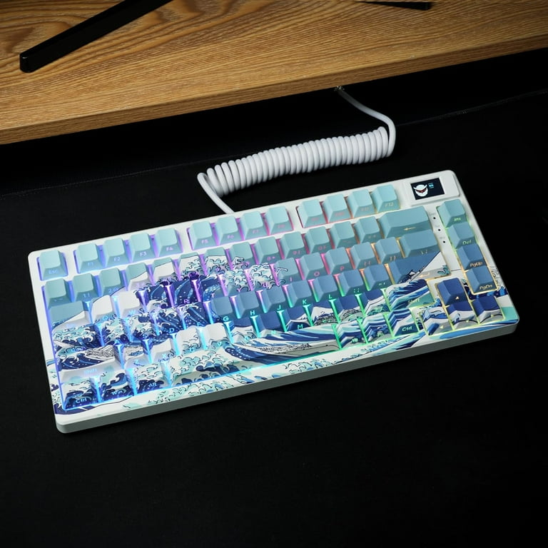 KOMI PBT Custom keycaps,Shine Through Keycaps 75 Percent KOMI PBT Custom keycaps,Shine Through Keycaps 75 Percent