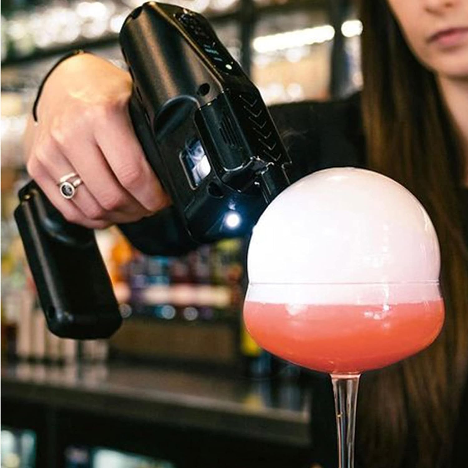 Pistolet à Bulles Fumées - Machine à Fumée Pour Cocktails Et Cuisine - Portable, Rechargeable USB - Effet Visuel Et Aromatique