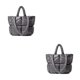 thumbnail image 3 of Bolso de mano acolchado Sonducket 2Conjunto de nailon Gris con correas de hombro cómodas, 3 of 6