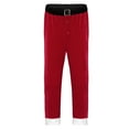 thumbnail image 5 of renvena Men's Christmas Santa Claus Costume Red Velvet Pajama Lounge Long Pants, 5 of 7