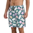 thumbnail image 2 of Fuzoiu Cute Rabbit Easter Print Men's Beach Shorts,Men's Swim Trunks,Quick Dry Board Shorts with Pockets,Men's Bathing Suits for Surfing, Running, and Casual Wear-Small, 2 of 6