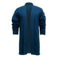 thumbnail image 2 of Tawop Mens Jackets Long Sleeve Thin Hoodless Casual Knit Sweaters Long Length Solid Winter Jackets for Men,Dark Blue,M, 2 of 7
