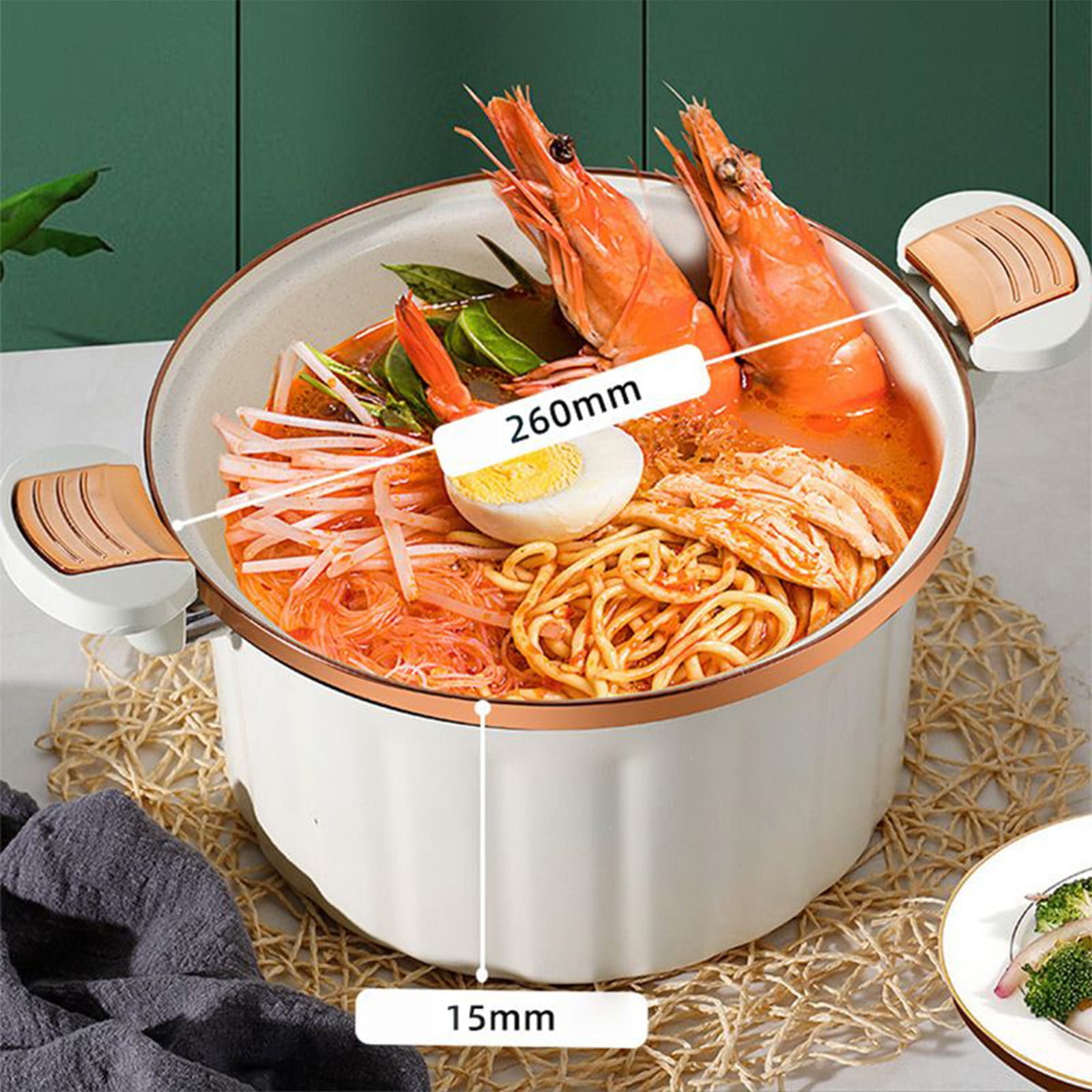 Vikakiooze Micro Pressure Pot,Multifunctional Non-Stick Micro Pressure Pot,Soup Pot,Induction Cooking,General Purpose,Easy To Clean Micro Pressure Cooker For Kitchen