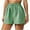 Green, variant on Taqqpue Womens Shorts Casual Striped Wide Leg High Waist Shorts Summer Drawstring Comfy Elastic Waist Shorts Running Active Outfits