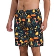 thumbnail image 2 of Balery Colorful Plants Mushroom Traje de Baño Estilo Hawaiano para Hombre, Shorts de Secado Rápido con Bolsillos-Large, 2 of 6