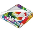 thumbnail image 5 of Aaqbiod Soccer Blanket for Boys, Watercolor Soccer Throw Blanket 3D Printed Flannel Lightweight Cozy Warm Football Blankets for Sport Fans 60x50 inch, 5 of 6