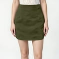 thumbnail image 2 of MIXUE Skirts For Women Summer Solid Color A Line Casual High Waist Tight Slim Fashion Mini Tennis Skirt Activewear,Green,M, 2 of 5