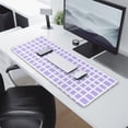 thumbnail image 2 of Charming Pastel Checkered Mouse Pad - Cute Boho Design, Anti-Slip Rubber Base, Ideal for Home Office Computers & Laptops, Large 31.5x11.8in for Enhanced Workspace Aesthetic, 2 of 7