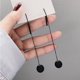 thumbnail image 2 of Pendientes largos con borlas para mujer, aretes de bola de Metal contraídos, joyería de temperamento para bodas, regalo, 2022, 2 of 4