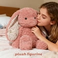 thumbnail image 4 of Plush Bunny Toy, Stuffed Rabbit Comfort Doll, Huggable Plushy Animal - Super Soft Plush Material, Cute Bunny Design, Stuffed Animal Construction, Comforting Feature - For Kids, Toddlers, Baby, Bedtim, 4 of 6
