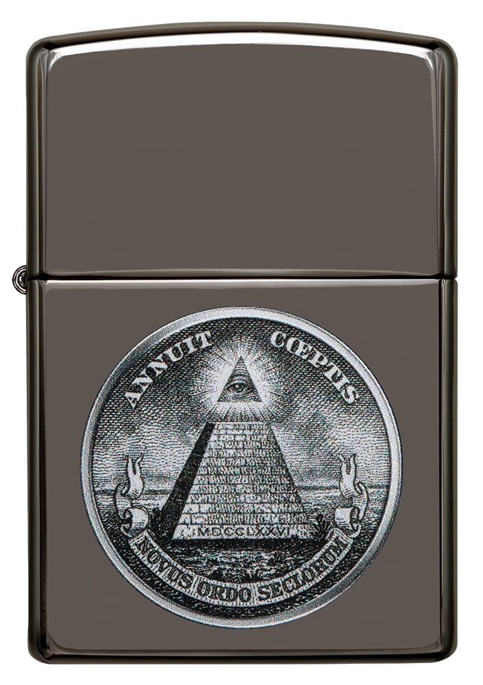 Zippo Dollar Design Black Ice Pocket Lighter