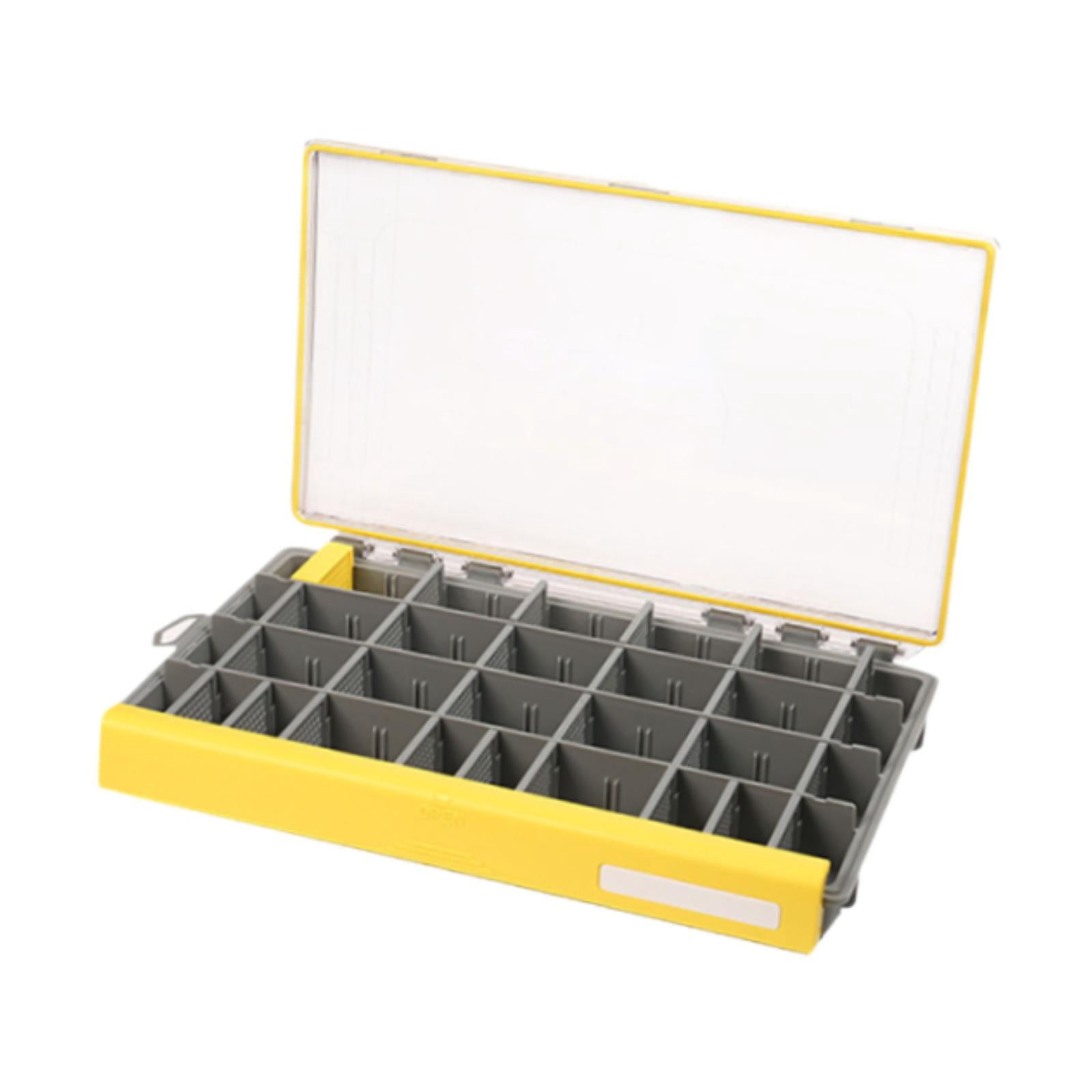 Wswqop Fishing Tackle Box Lightweight Multi Grids Lure Box Convenient Storage Container 35.5x23x4.5cm