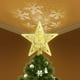 thumbnail image 5 of Luz del proyector del copo de nieve de la estrella hueca del LED para la decoración superior del árbol de Navidad, 5 of 10