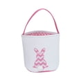 thumbnail image 1 of Easter Baskets for Boys & Girls Easter Baskets Bulk Easter Bunny Bags Easter Bunny Baskets Cotton Fabric Bunny Tote Bags Easter Bucket Candy Bag for Easter Party (Pink), 1 of 4