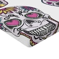 thumbnail image 2 of Ambesonne Sugar Skull Fitted Sheet, Colorful Mexican, Queen Size, Multicolor, 2 of 3