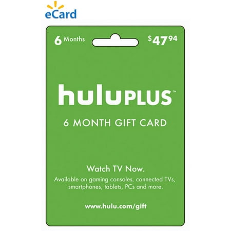 (Email Delivery) Hulu 6 Month eCard