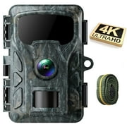 Campark TC30 Trail Camera 4K 48MP Deer Game Hunting Camera with Infrared Sensors Motion Activated Night Vision Waterproof for Wildlife Trail Monitor