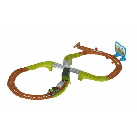 Thomas & Friends Push Along Whiff Recycling Race Toy Track for Kids Ages 3 and Up