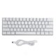 thumbnail image 1 of 61 Keys Dual Mode Mechanical Keyboard, RGB Backlit, Special Blue Switches, for Windows 2000, XP, 7, 8, White, 1 of 4