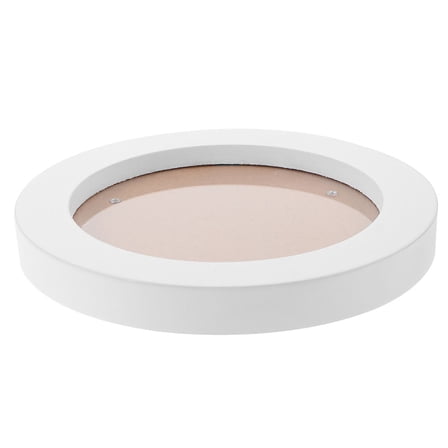 WESIEVYA 1Pcs Wall Round Photo Frame Elegant White Wood Circular Display 18.5x18.5x0.7in