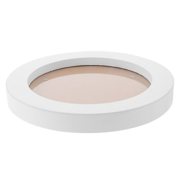 WESIEVYA 1Pcs Wall Round Photo Frame Elegant White Wood Circular Display 18.5x18.5x0.7in