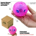 thumbnail image 4 of Rirool Dog Pet Food Treat Feeder Chew Toys - Tooth Cleaning Ball, Dispensing Toy for Small Medium Dog Puppy - Squeaky Balls, Pink, 4 of 7