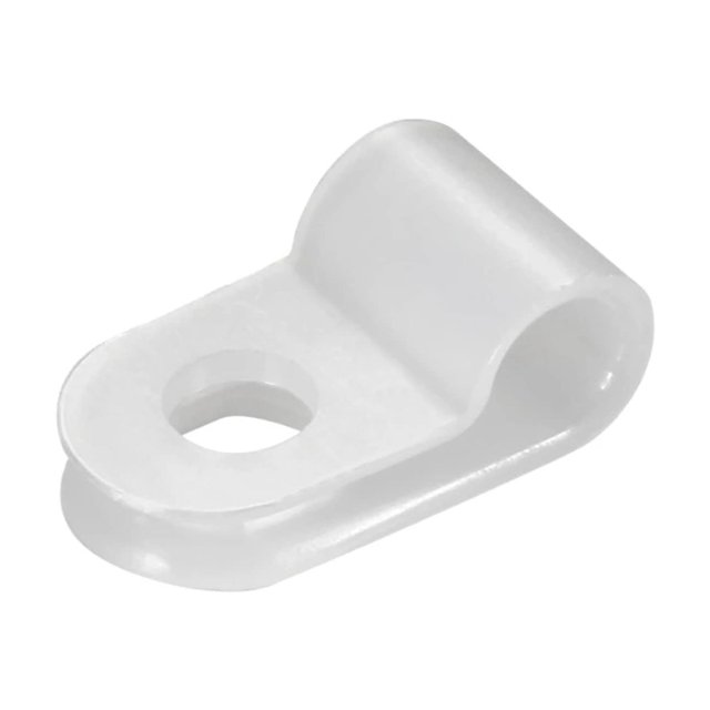 Teansic 200 Uds abrazaderas de Cable tipo R de nailon blanco 3/16 "" surtido de sujetadores de Clips de alambre de plástico para gestión de cables