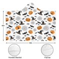 thumbnail image 3 of Wearable Blanket,Halloween Witch Hats Pumpkins and Spider Webs Hooded Wearable Flannel Blanket for Adults & Teens,Winter Poncho Shawl Wrap Cape Cozy Anti-Pill,60"x80", 3 of 5
