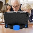 thumbnail image 4 of Dteck Kids Case For iPad mini 1 2 3 4 5 7.9 inch, Light Weight Shockproof Handle Kickstand Protective Cover With Shoulder Strap, Black/Blue, 4 of 6