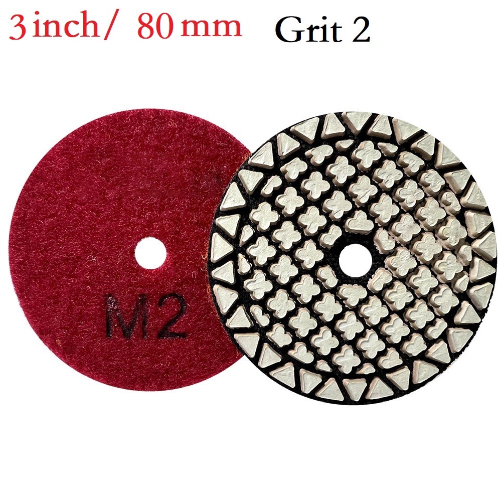 3Inch 80mm Dry Diamond 4 Steps Polishing Pad Granite Polishing Tool